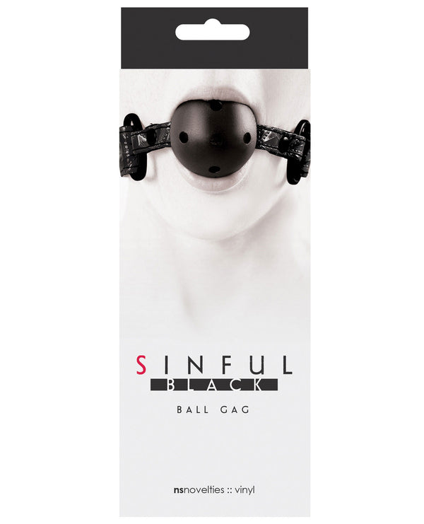The Soft Hum Sinful Ball Gag - Black