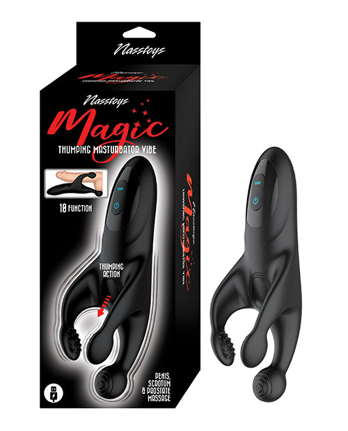 The Soft Hum Magic Thumping Masturbator - Black