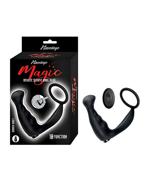 The Soft Hum Magic Slimfit Anal Plug w/Remote Control - Black