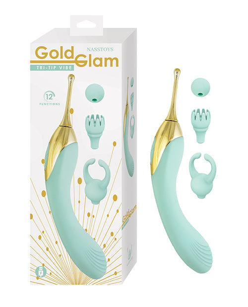 The Soft Hum Nasstoys Gold Glam Tri-Tip Vibe - Aqua