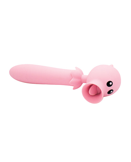 The Soft Hum Natalie's Toy Box Lick n' Stick Clit Flicker & G-Spot Vibe - Pink