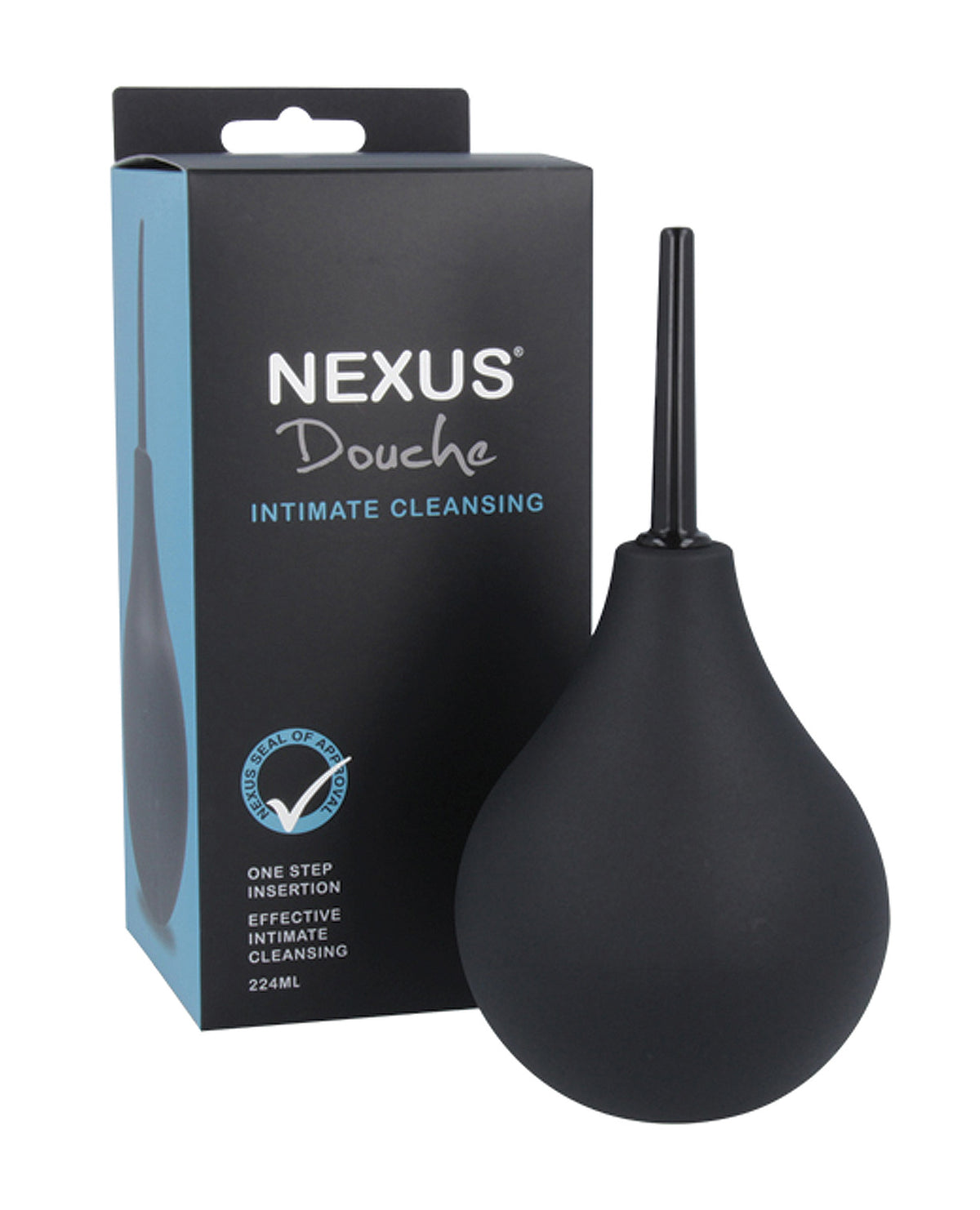 The Soft Hum Nexus Non-Return Valve Anal Douche - 224 ml Black