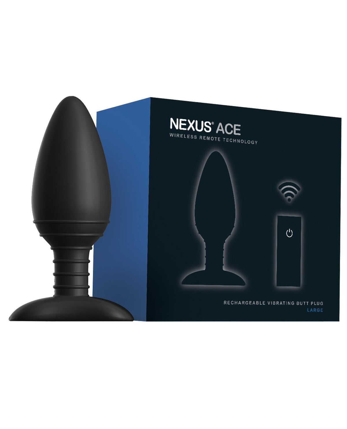 The Soft Hum Nexus Ace Remote Control Butt Plug Large - Black