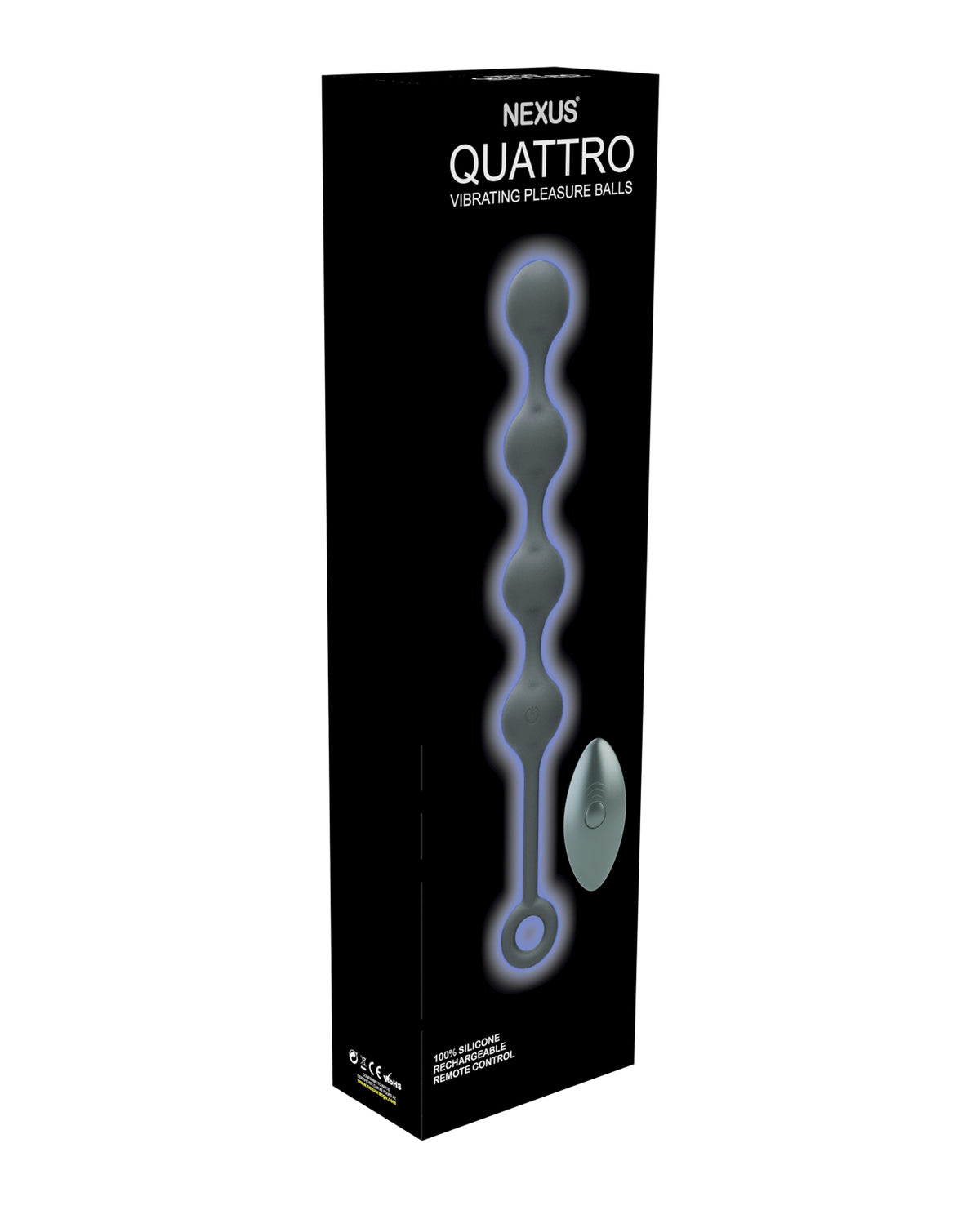 The Soft Hum Nexus Quattro Vibrating Anal Balls - Black