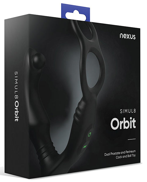The Soft Hum Nexus Simul8 Orbit Thumping Anal Cock & Ball - Black
