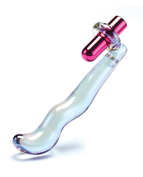 The Soft Hum Cristal Twilight Glow Glass Dildo w/Clitoral Vibrator