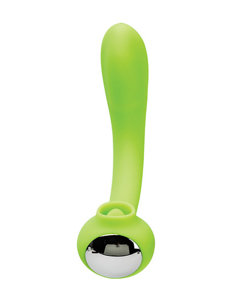 The Soft Hum Space Lunar Licker Bendable Clitoral & G-Spot Vibe - Neon Green