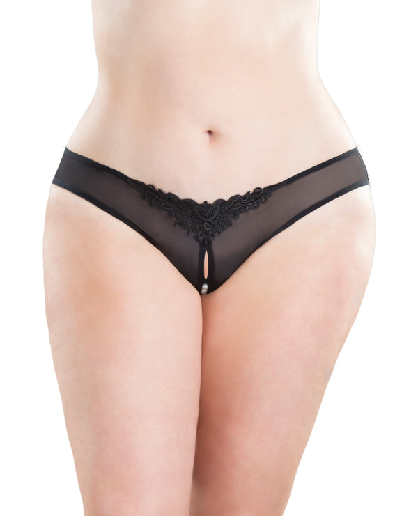 Crotchless Thong W/Pearls