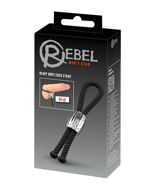 The Soft Hum Rebel Heavy Rope Cock Lasso - Black