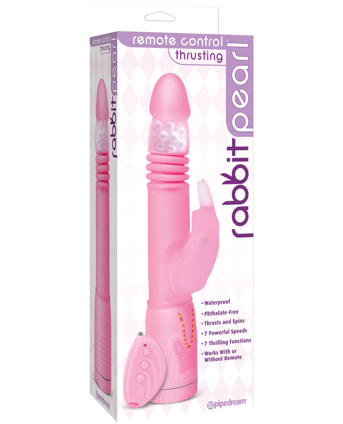 The Soft Hum Remote Control Thrusting Rabbit Pearl - Pink