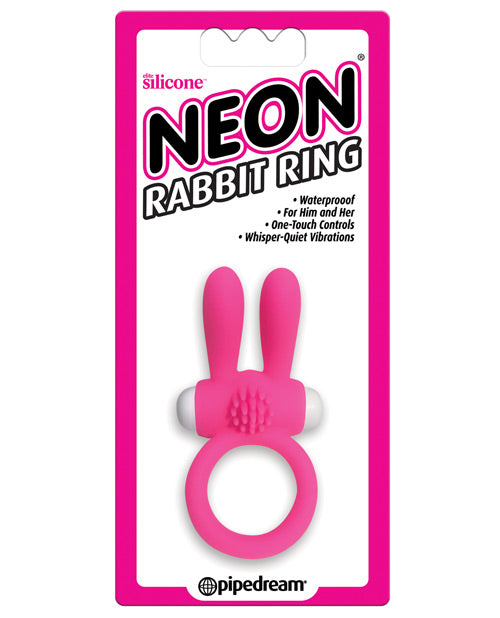 The Soft Hum Neon Luv Touch Rabbit Ring - Pink