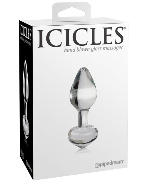 The Soft Hum Icicles No. 44 Hand Blown Glass Butt Plug - Clear