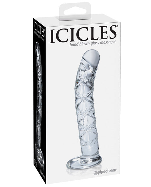 The Soft Hum Icicles No. 60 Hand Blown Glass G Spot Dong - Clear