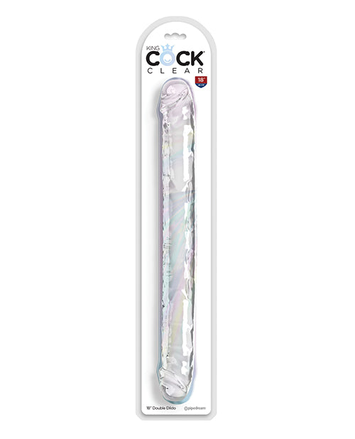The Soft Hum King Cock Clear 18" Double Dildo - Clear
