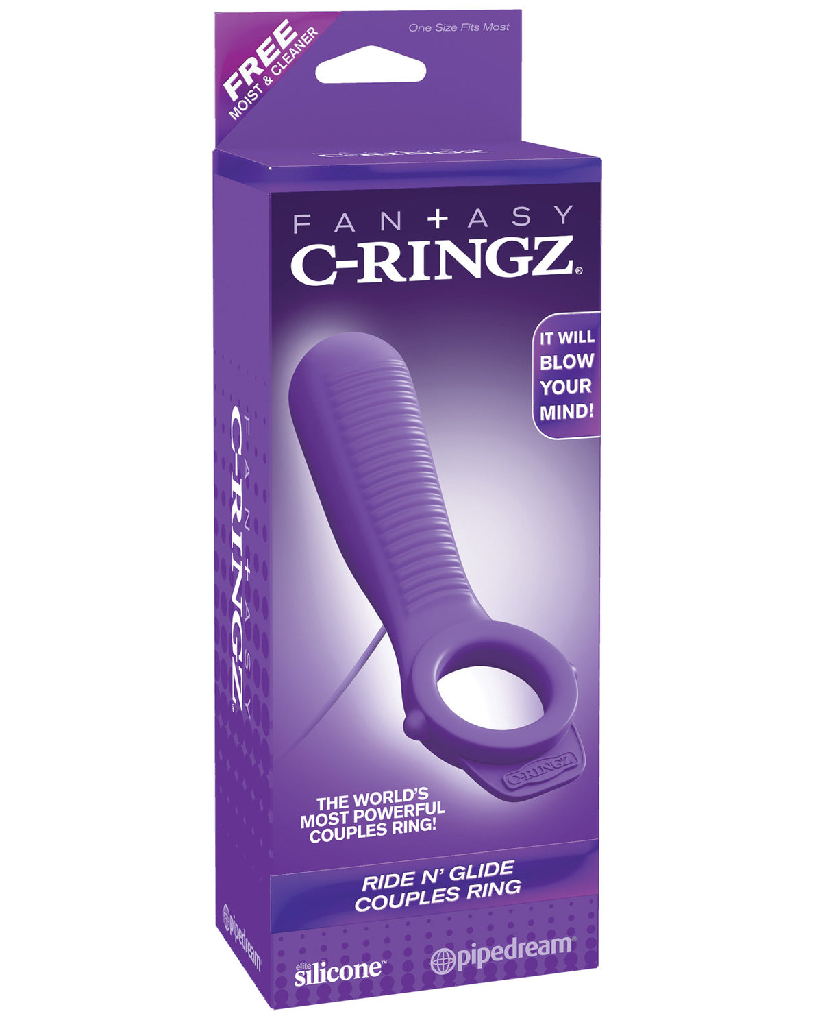 The Soft Hum Fantasy C-Ringz Ride N' Glide Couples Ring - Purple
