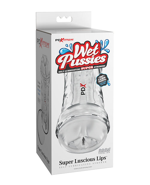 The Soft Hum PDX Extreme Wet Pussies Super Luscious Lips Self-Lubricating Stroker - Frosted