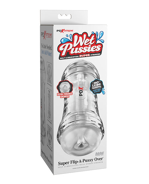 The Soft Hum PDX Extreme Wet Pussies Super Flip-A-Pussy Over Self-Lubricating Stroker - Frosted