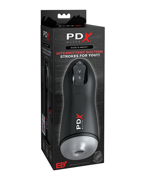 The Soft Hum PDX Elite Suck-O-Matic Vibrating Stroker - Frosted/Black