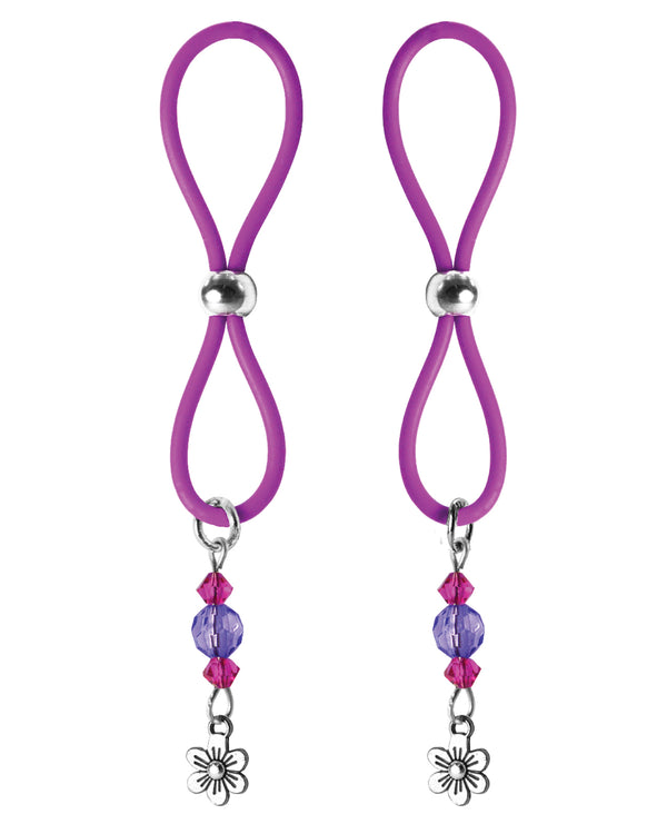 The Soft Hum Bijoux de Nip Nipple Halos Flower Charm - Purple