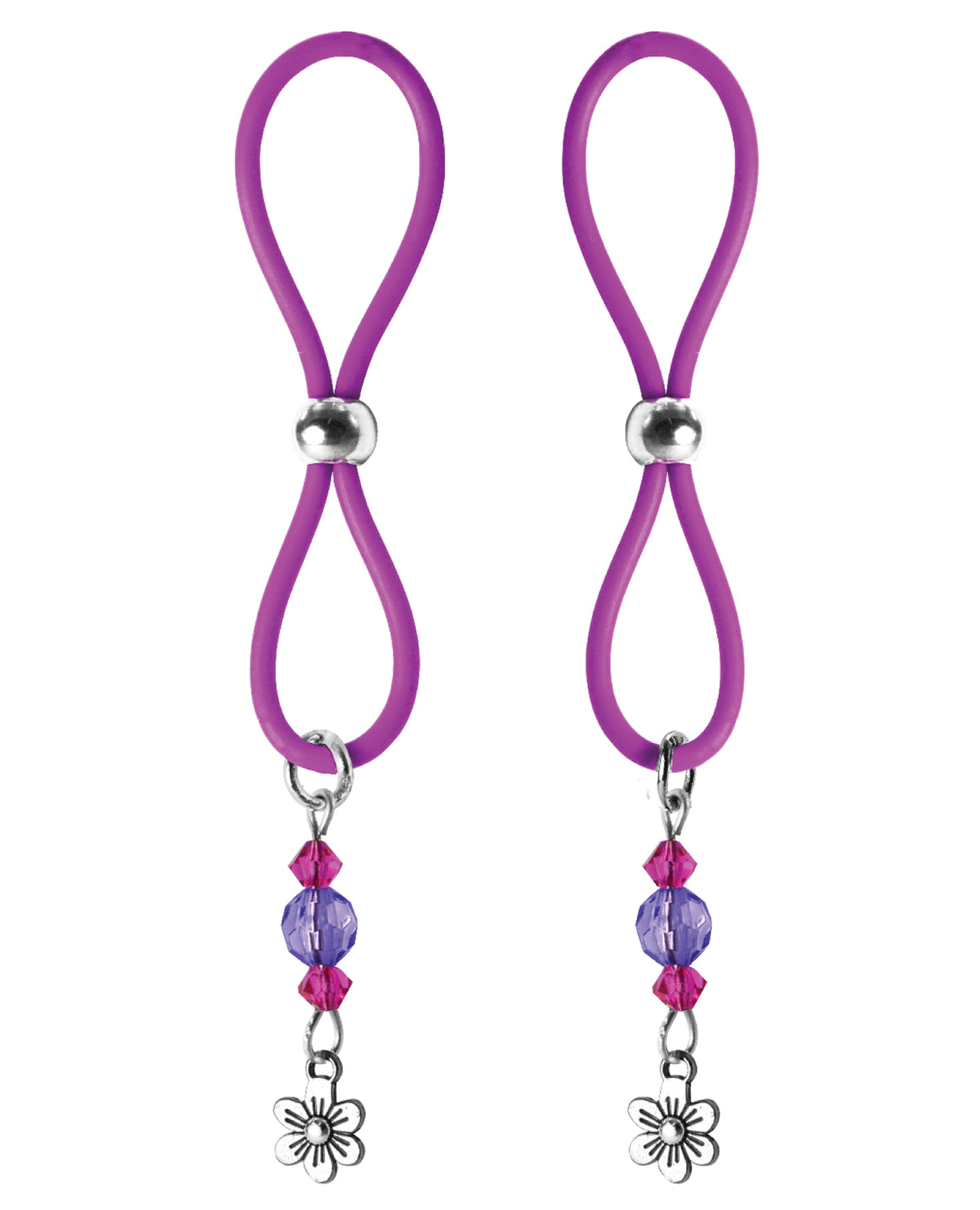The Soft Hum Bijoux de Nip Nipple Halos Flower Charm - Purple