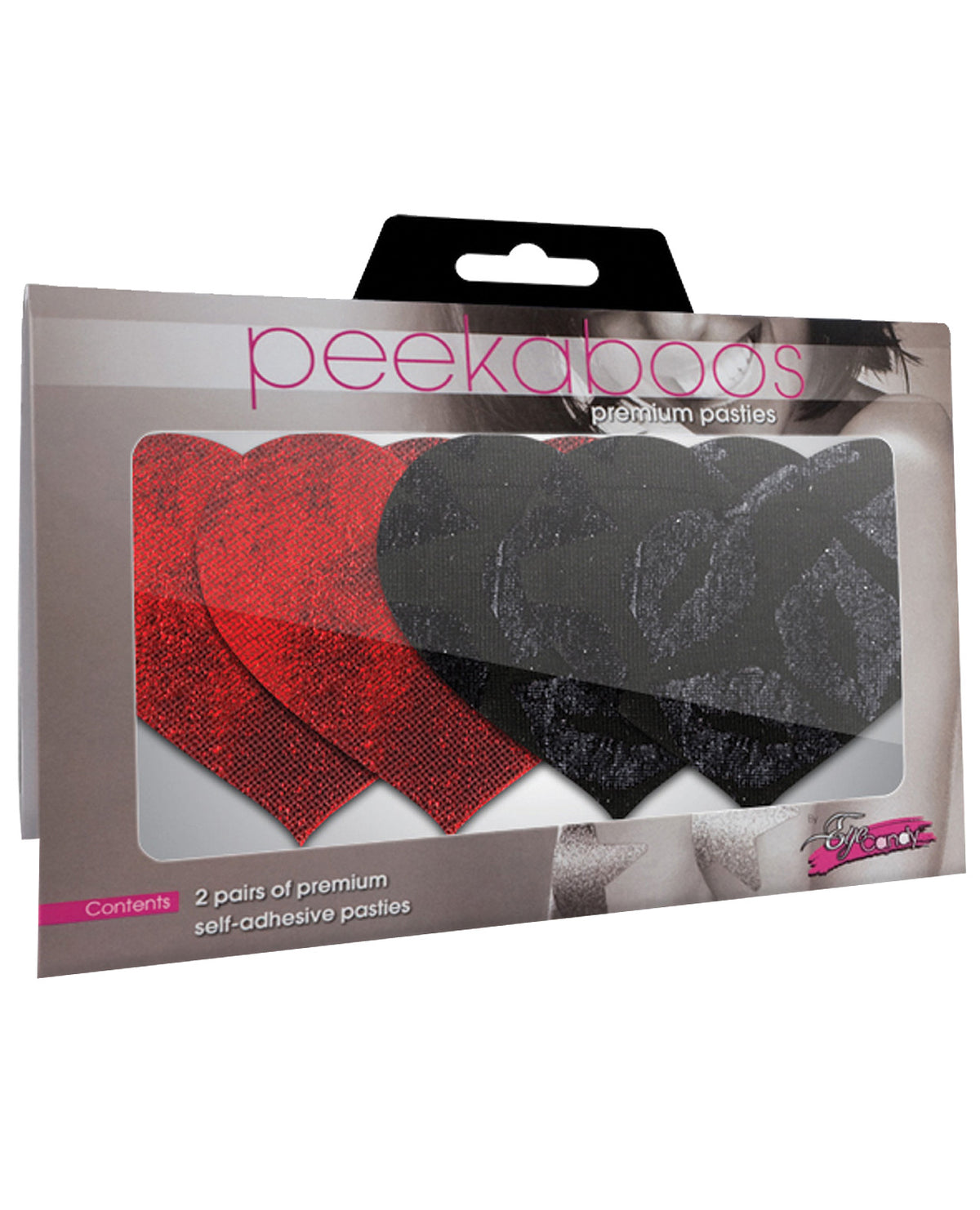 The Soft Hum Stolen Kisses Hearts - Red & Black Pack of 2