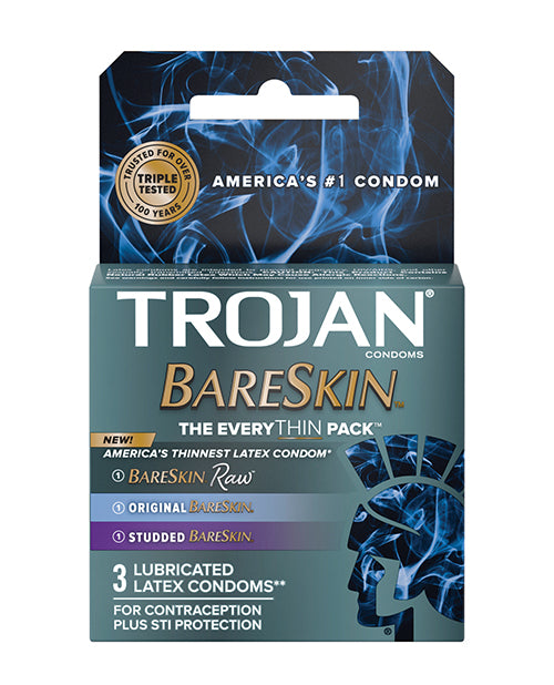 The Soft Hum Trojan BareSkin EveryTHIN Condoms - Variety Pack of 3