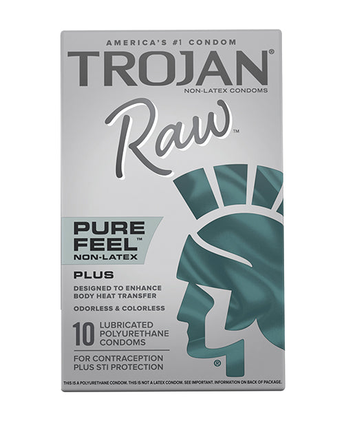 The Soft Hum Trojan Raw Pure Feel Non-Latex Condoms - Pack of 10