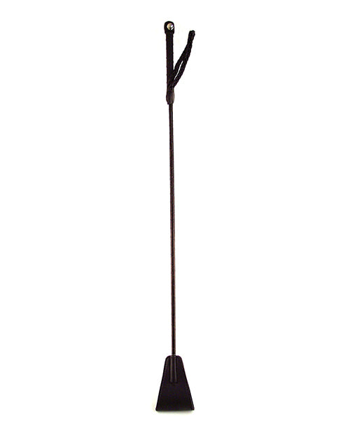 The Soft Hum Rouge Fetish Play Vegan Leather Riding Crop - Black
