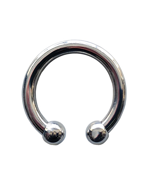 The Soft Hum Rouge Stainless Steel Horseshoe Cock Ring 30 mm - Sliver