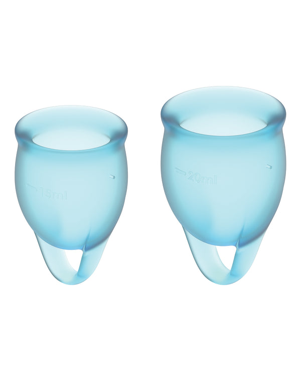 The Soft Hum Satisfyer Feel Confident Menstrual Cup - Light Blue