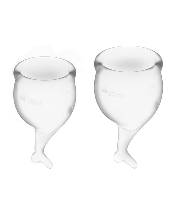 The Soft Hum Satisfyer Feel Secure Menstrual Cup - Transparent