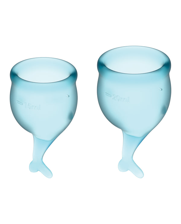 The Soft Hum Satisfyer Feel Secure Menstrual Cup - Light Blue