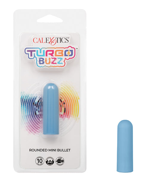 The Soft Hum Turbo Buzz Rounded Mini Bullet Stimulator - Blue