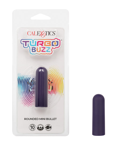 The Soft Hum Turbo Buzz Rounded Mini Bullet Stimulator - Purple