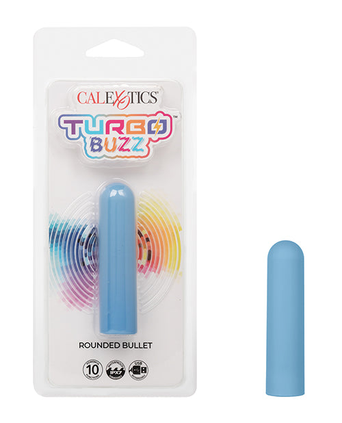 The Soft Hum Turbo Buzz Rounded Bullet Stimulator - Blue