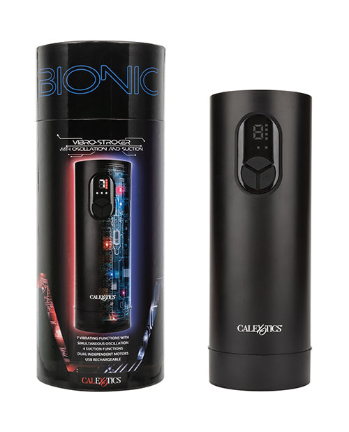 The Soft Hum Bionic Vibro Stroker w/Oscillation & Suction - Black