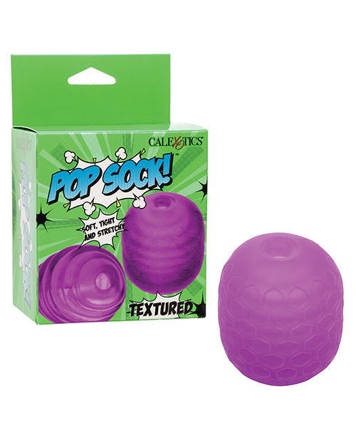 The Soft Hum Pop Sock! Textured Masturbator - Purple