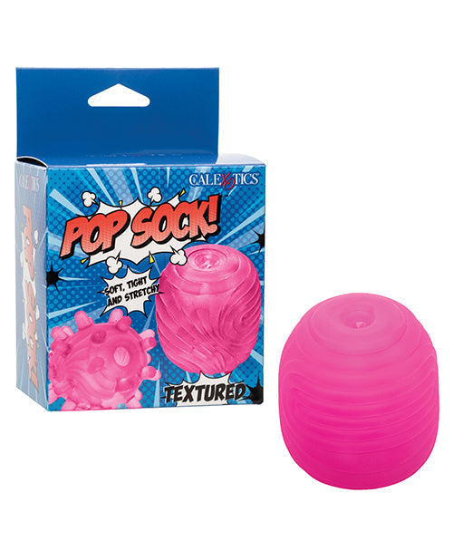 The Soft Hum Pop Sock! Textured Masturbator - Pink