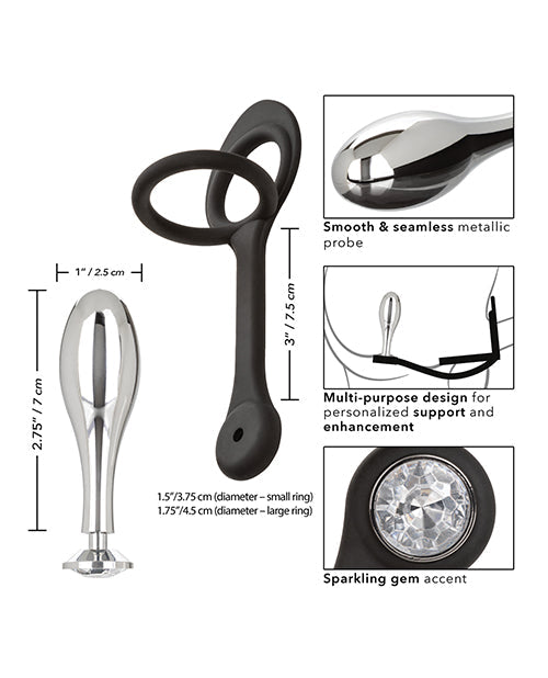 The Soft Hum Star Fucker Teardrop Gem Plug w/Silicone Enhancer - Black