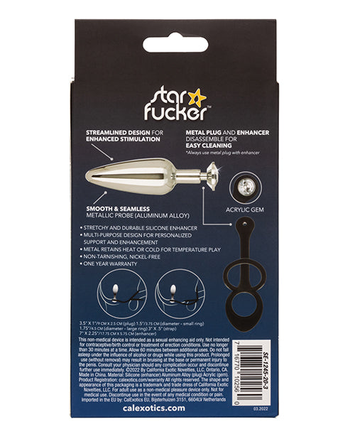 The Soft Hum Star Fucker Slim Gem Plug w/Silicone Enhancer - Black