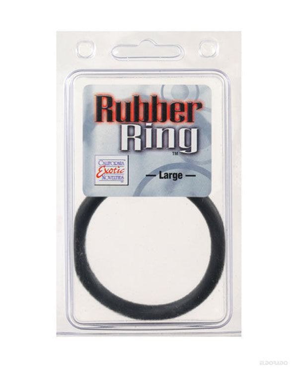 The Soft Hum Black Rubber Ring - Large