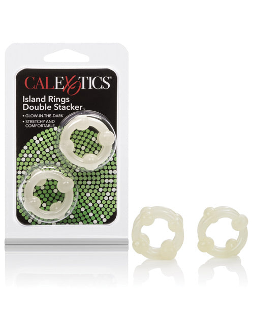 The Soft Hum Island Rings Double Stacker - Glow
