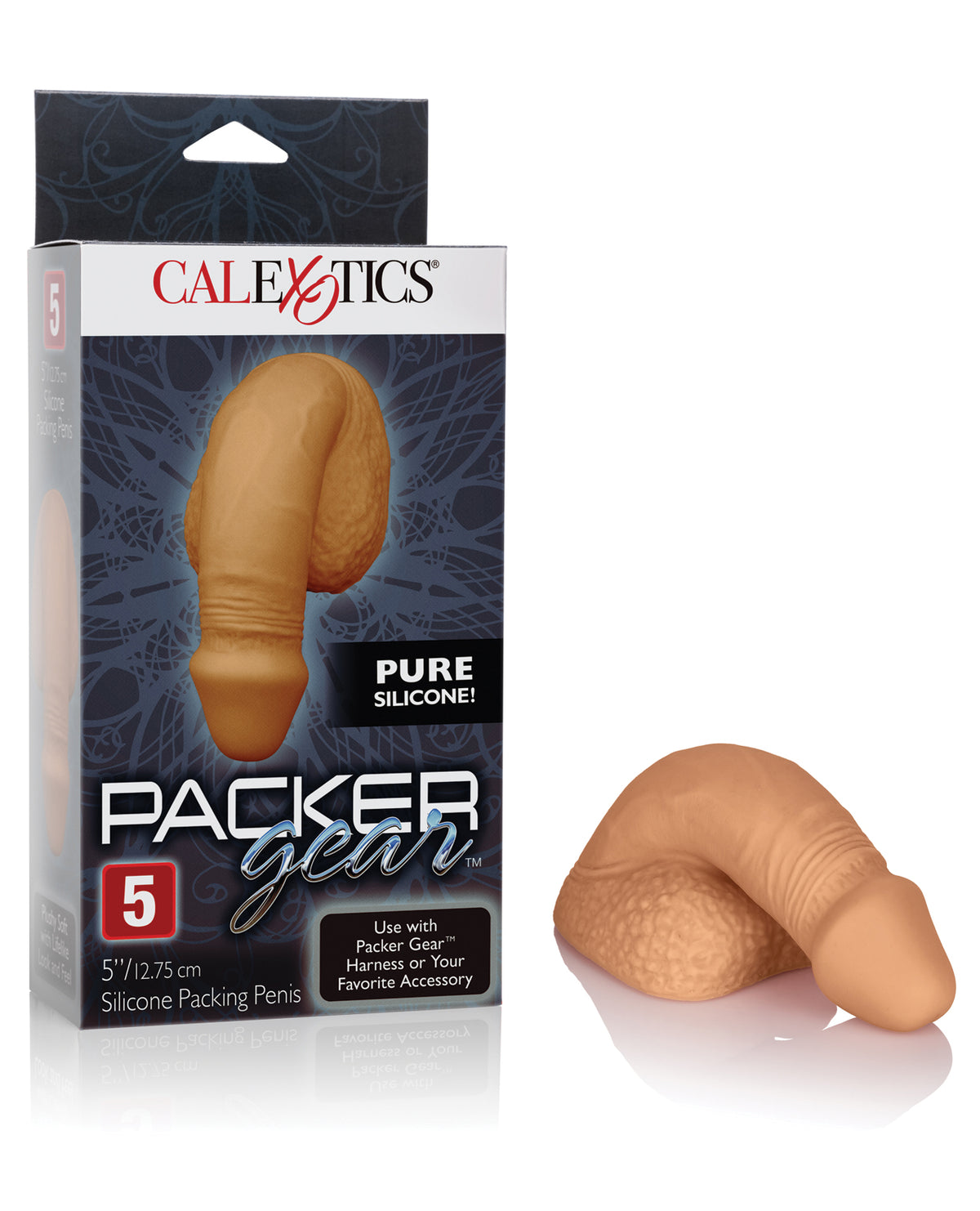 The Soft Hum Packer Gear 5" Silicone Packing Penis - Tan