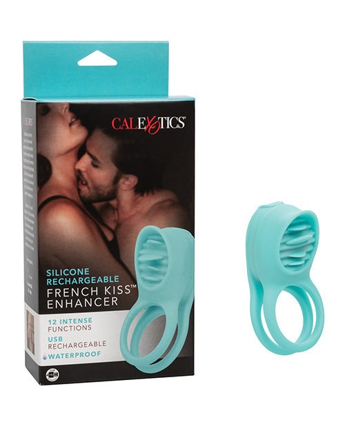 The Soft Hum Couple's Enhancers Silicone Rechargeable French Kiss Enhancer - Teal