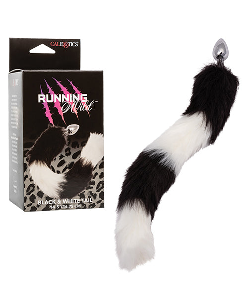 The Soft Hum Running Wild Black & White Tail Metallic Anal Probe