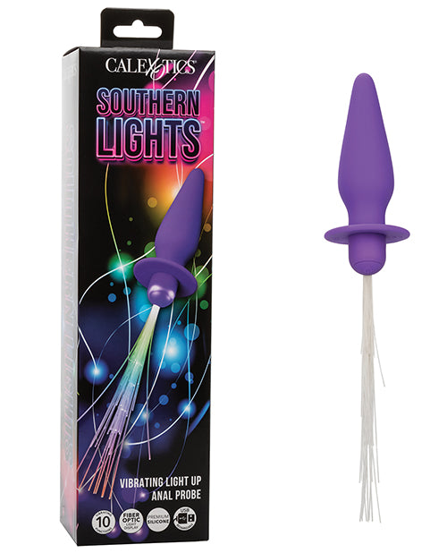 The Soft Hum Southern Lights Rechargeable Vibrating Light Up Anal Probe - Purple