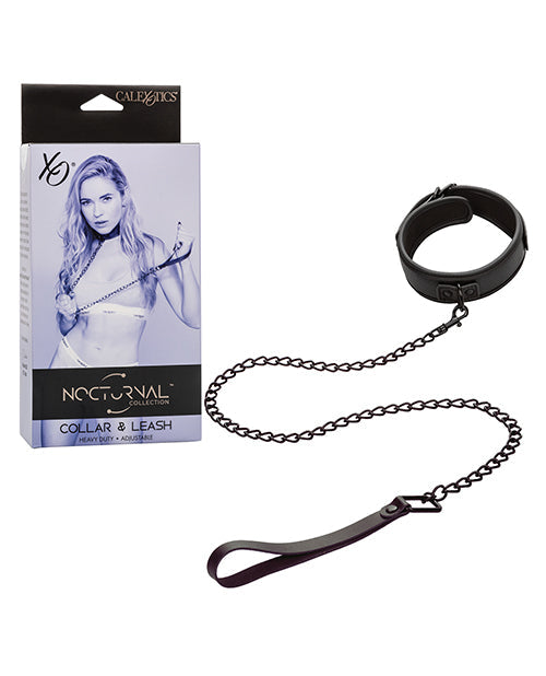 The Soft Hum Nocturnal Collection Detachable Collar & Leash - Black
