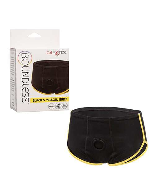 The Soft Hum Boundless Boxer Brief - Black/Yellow 2XL/3XL