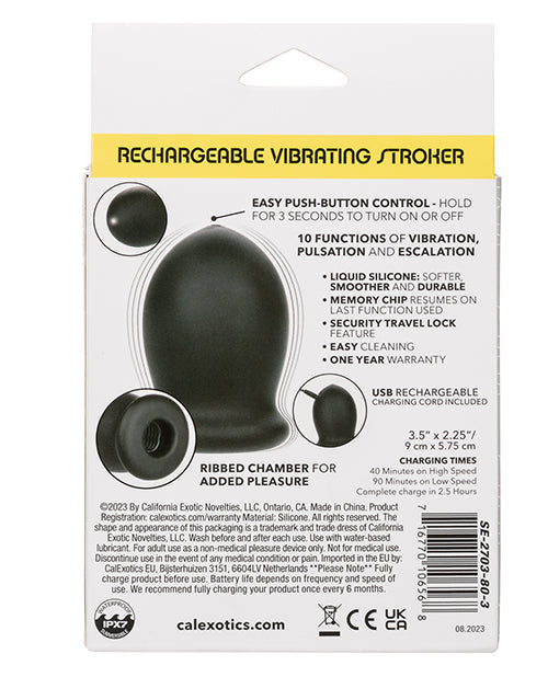 The Soft Hum Boundless Rechargeable Vibrating Stroker - Black