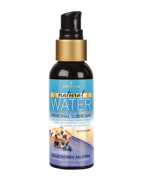 The Soft Hum Sensuva Natural Water Based Personal Lubricant - 2 oz Blueberry Muffin